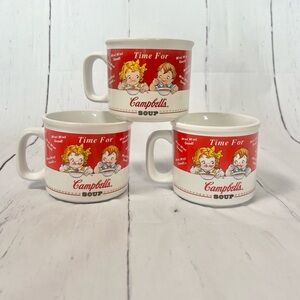 Vintage 1998 Campbell's Soup Mugs Set of 3 - Iconic Campbell’s Kids Ceramic